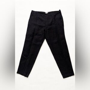 Eileen Fisher Side Zipper Straight Leg Linen Pants